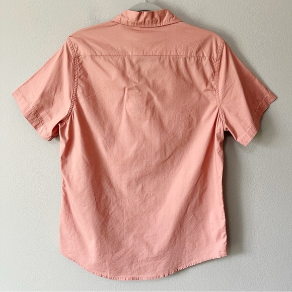 Onia Men's Garment Dye Poplin Shirt Button Front Rose Dawn Size Medium Cotton - Picture 5 of 10